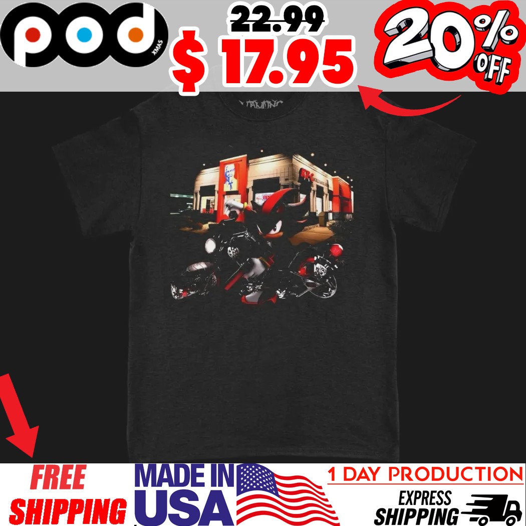 Shadow the Hedgehog Motorbike KFC Fast Food Shirt