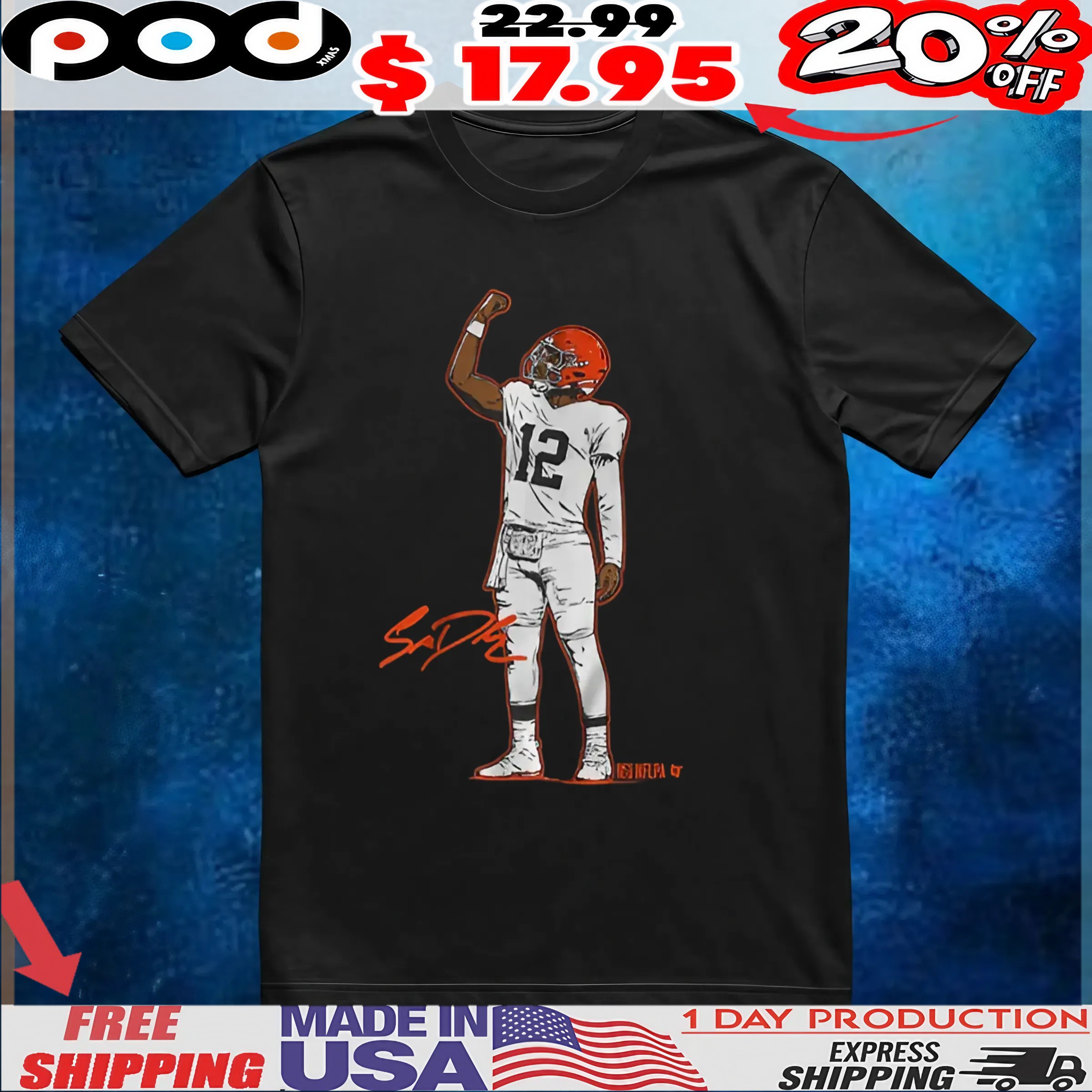 Shedeur Sanders Signature Superstar Pose T Shirt