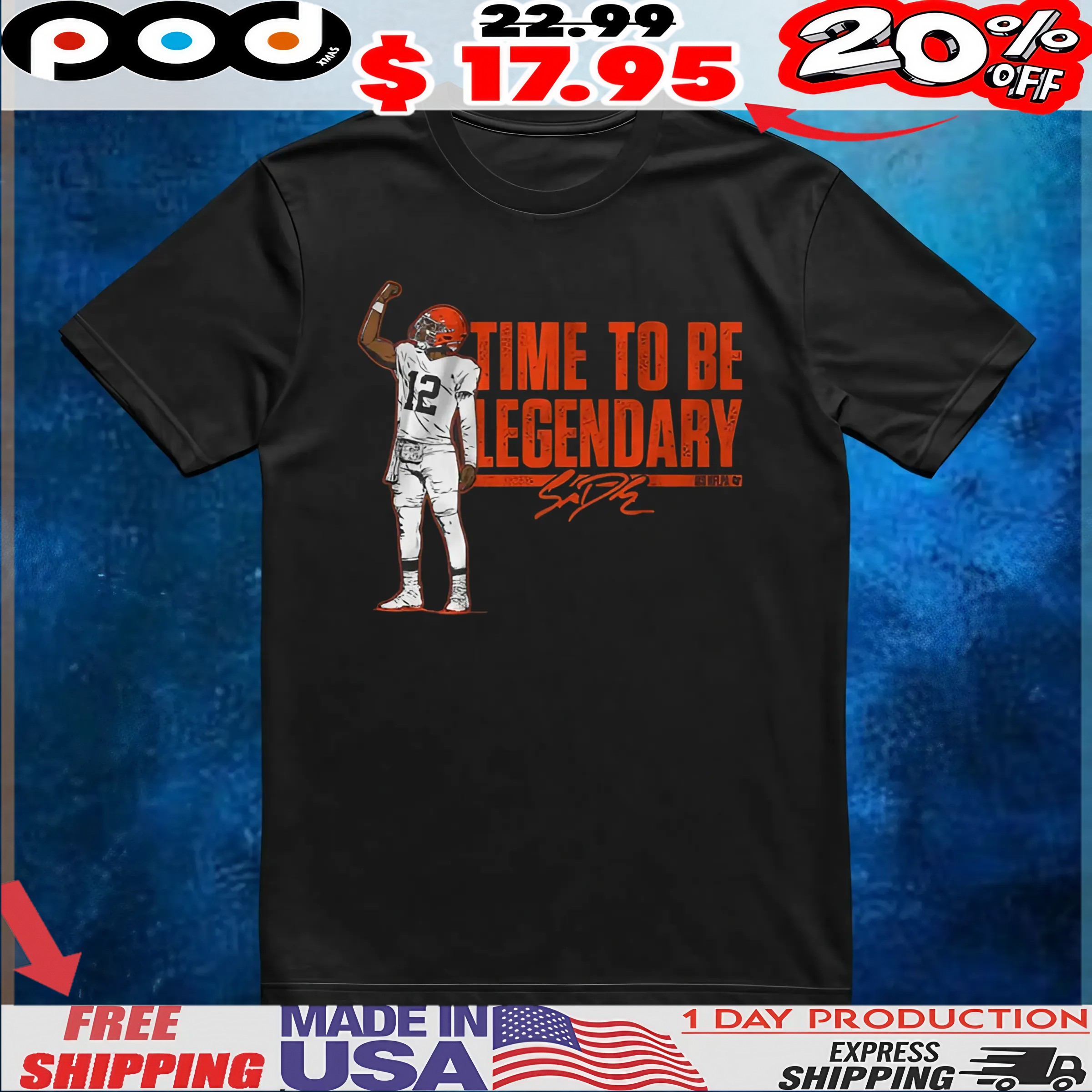 Shedeur Sanders Time To Be Legendary SIgnature T Shirt 6 Shedeur Sanders Time To Be Legendary SIgnature T Shirt