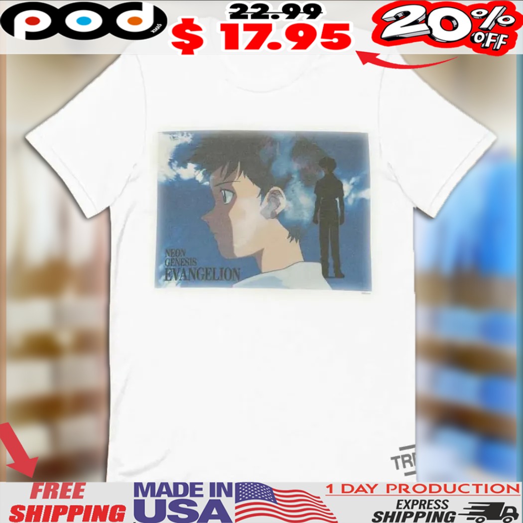 Shinji Ikari Neon Genesis Evangelion Blue Sky Anime Shirt