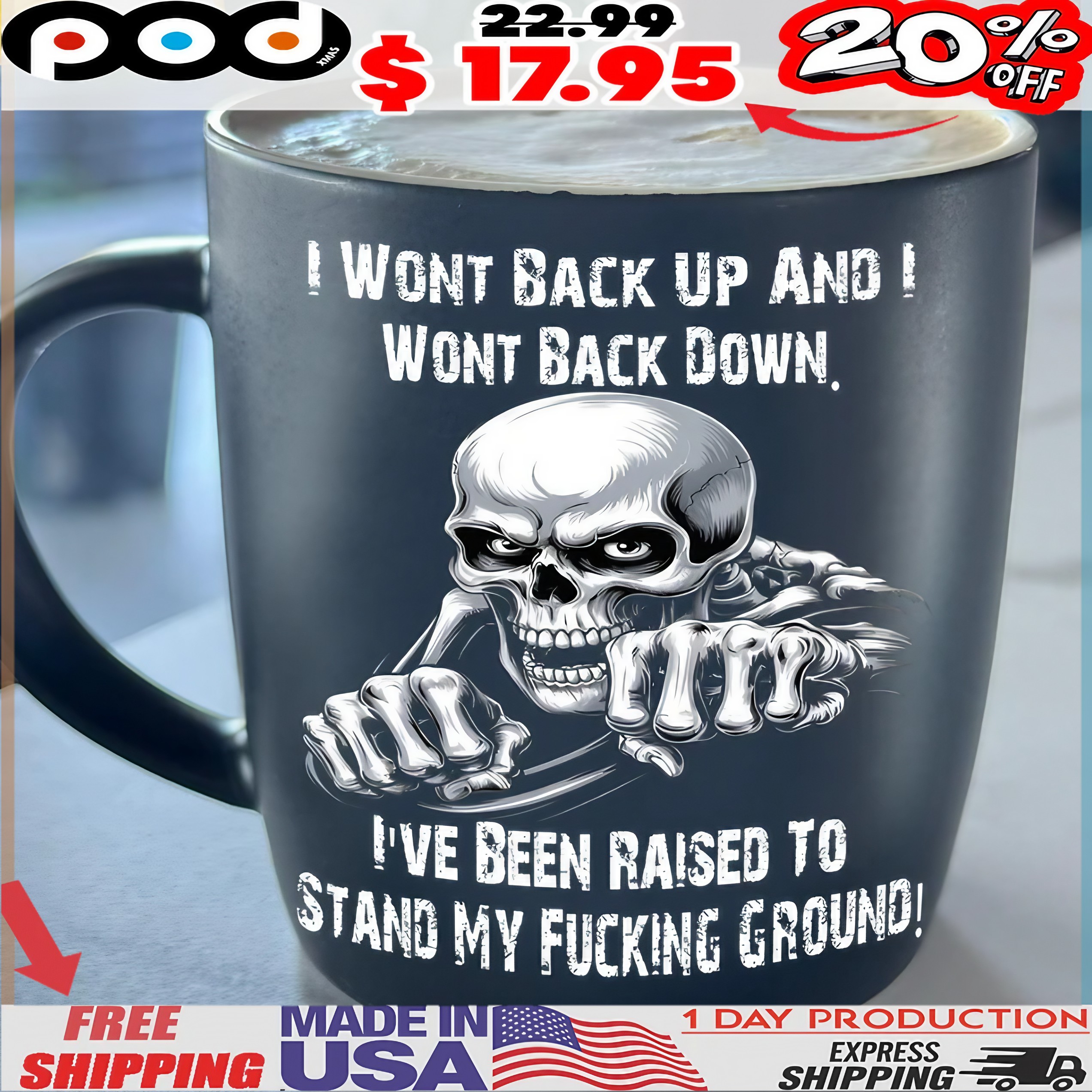 Skeleton I Won't Back Up And Wont Back Down 1 Skeleton I Won't Back Up And Wont Back Down
