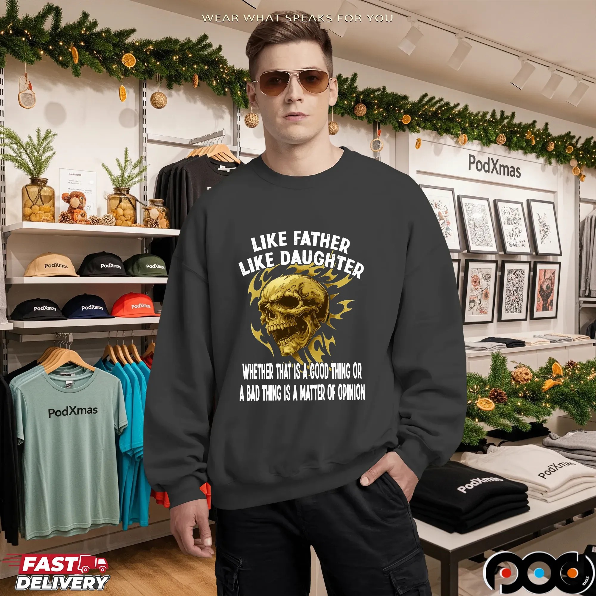 Skull Like Father Like Daughter Whether That Is A Good Thing Or A Bad Thing Is A Matter Of Opinion T Shirt