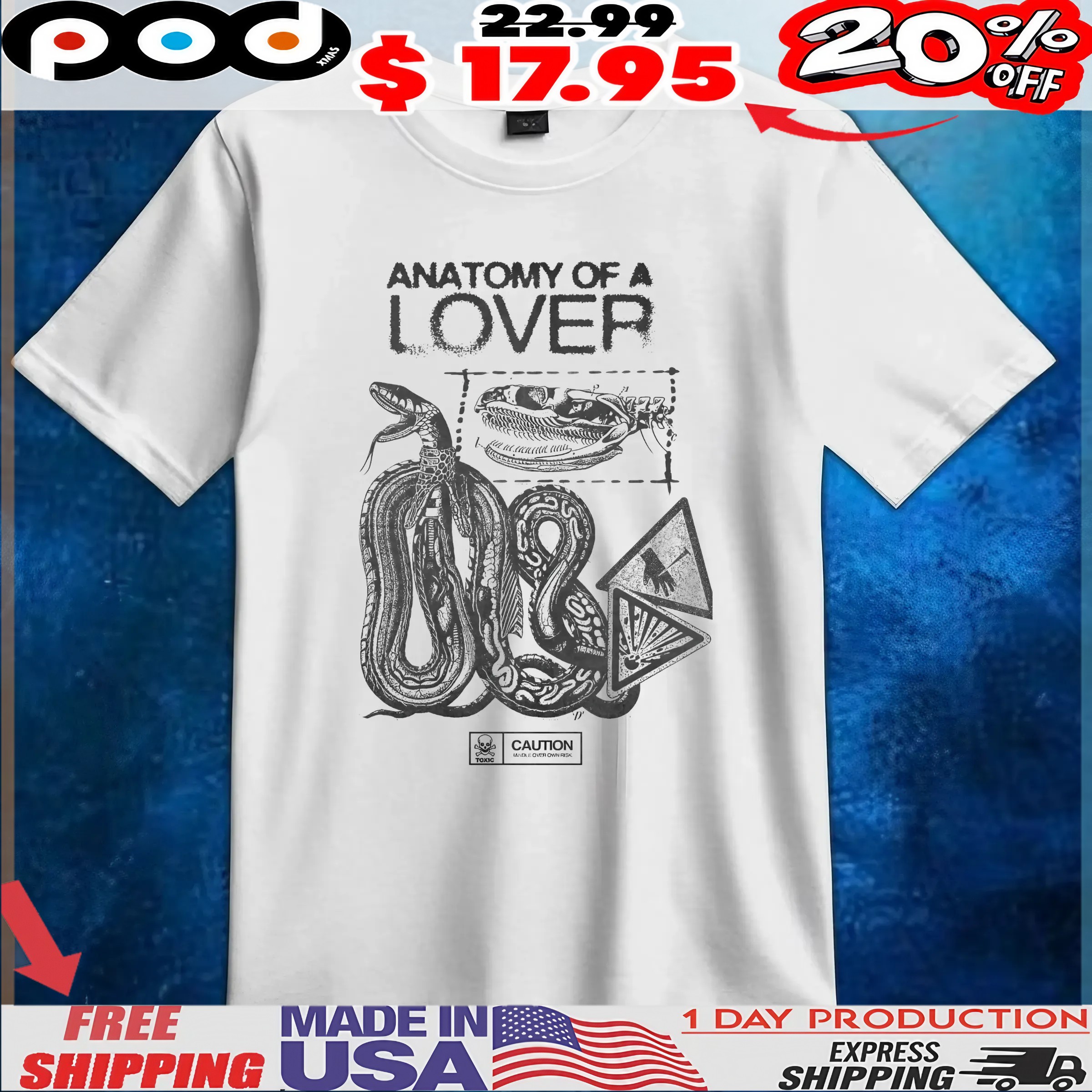 Snake Anatomy Of A Lover T Shirt