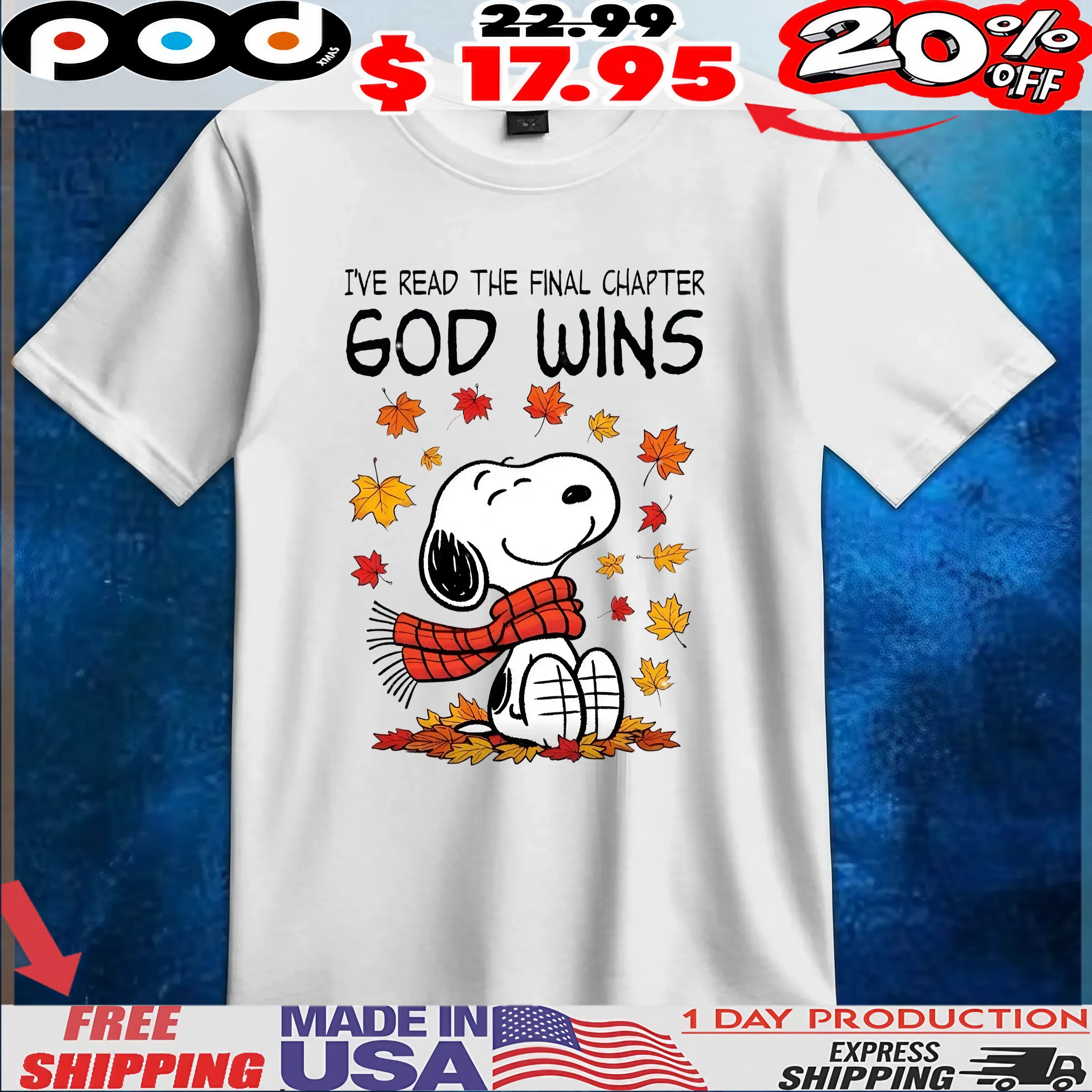 Snoopy I've Read The Final Chapter God Wins T Shirt 6 Snoopy I've Read The Final Chapter God Wins T Shirt