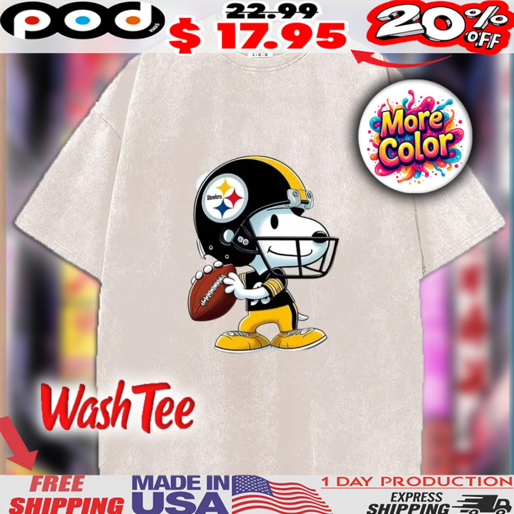 Snoopy Pittsburgh Steelers NLB football Logo Shirt 1 Snoopy Pittsburgh Steelers NLB football Logo Shirt