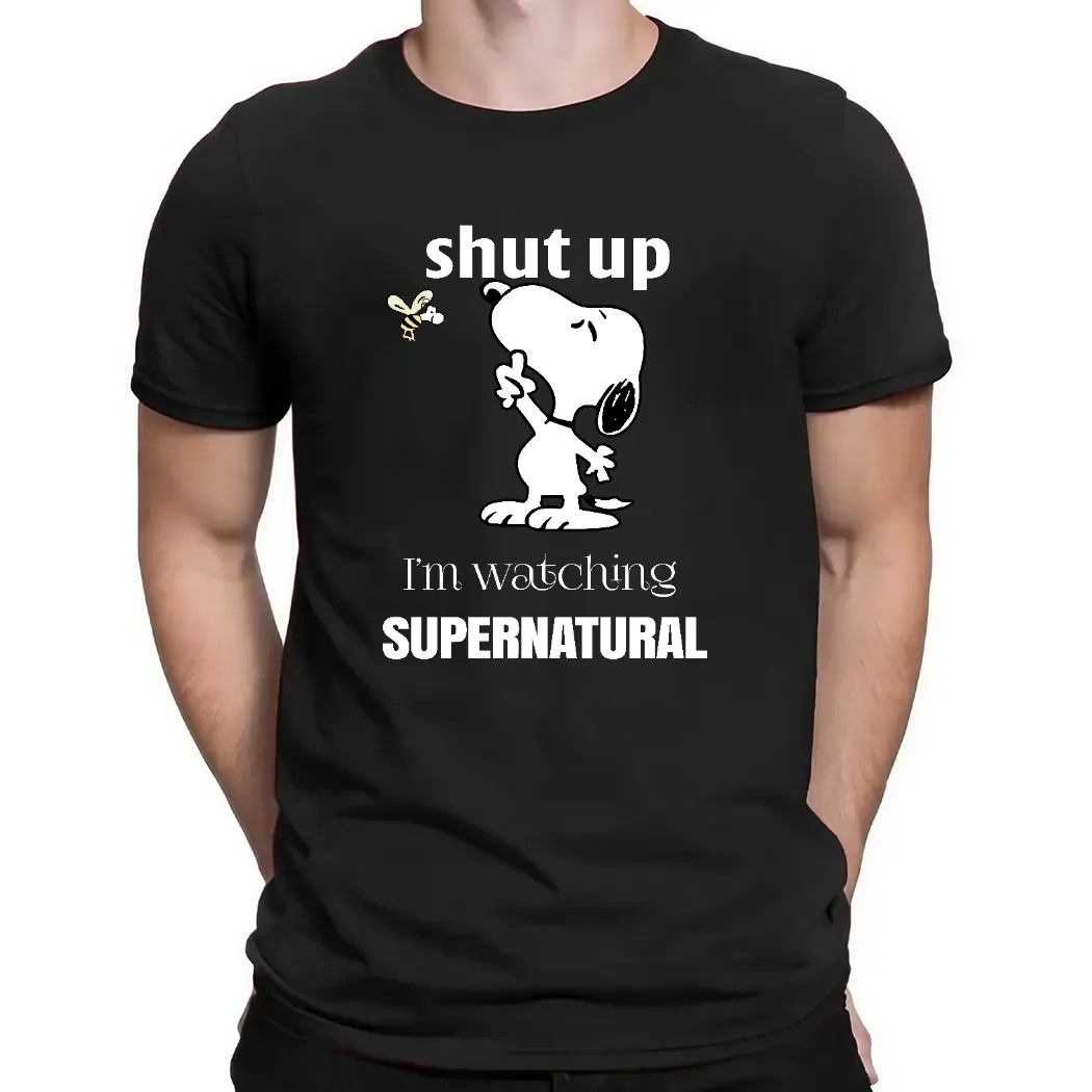 Snoopy Shut Up I Am Watching Supernatural Shirt