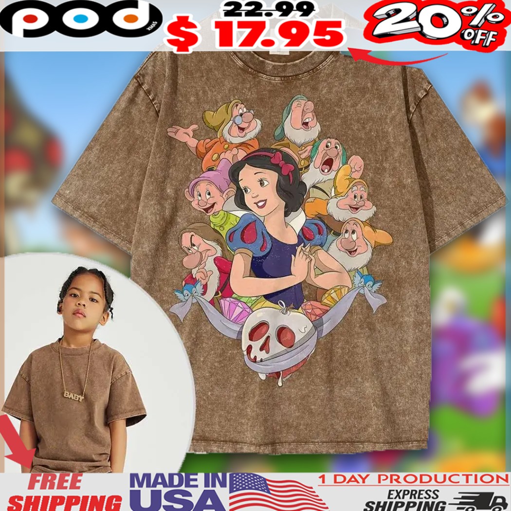 Snow White and the Seven Dwarfs Animated Kids Shirt 1 Snow White and the Seven Dwarfs Animated Kids Shirt