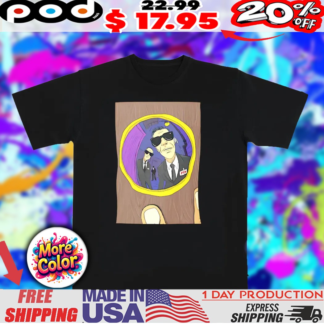 Someone’s at the door paint big head shirt