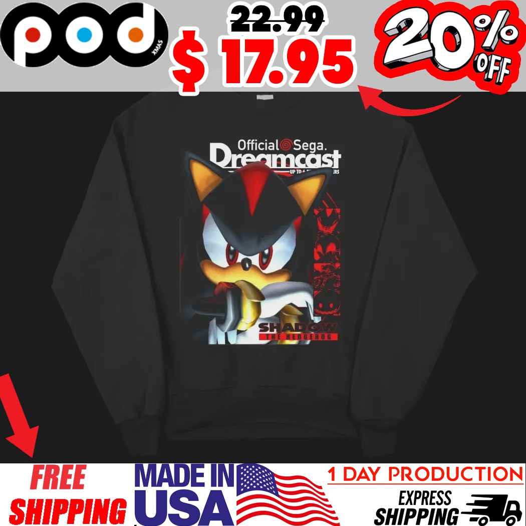 Sonic Shadow The Hedgehog Sega Dreamcast Shirt