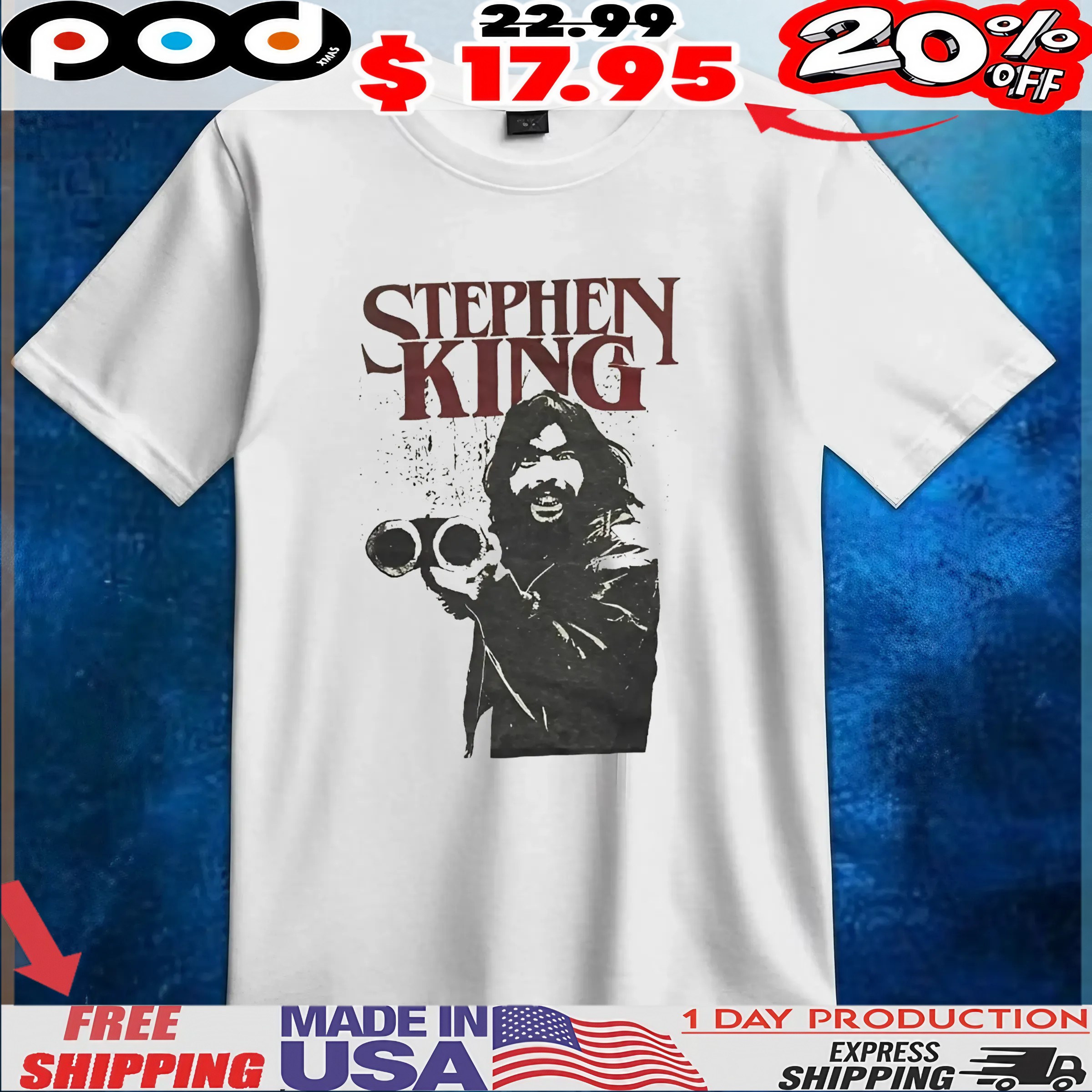 Stephen King Till Death Press T Shirt 6 Stephen King Till Death Press T Shirt