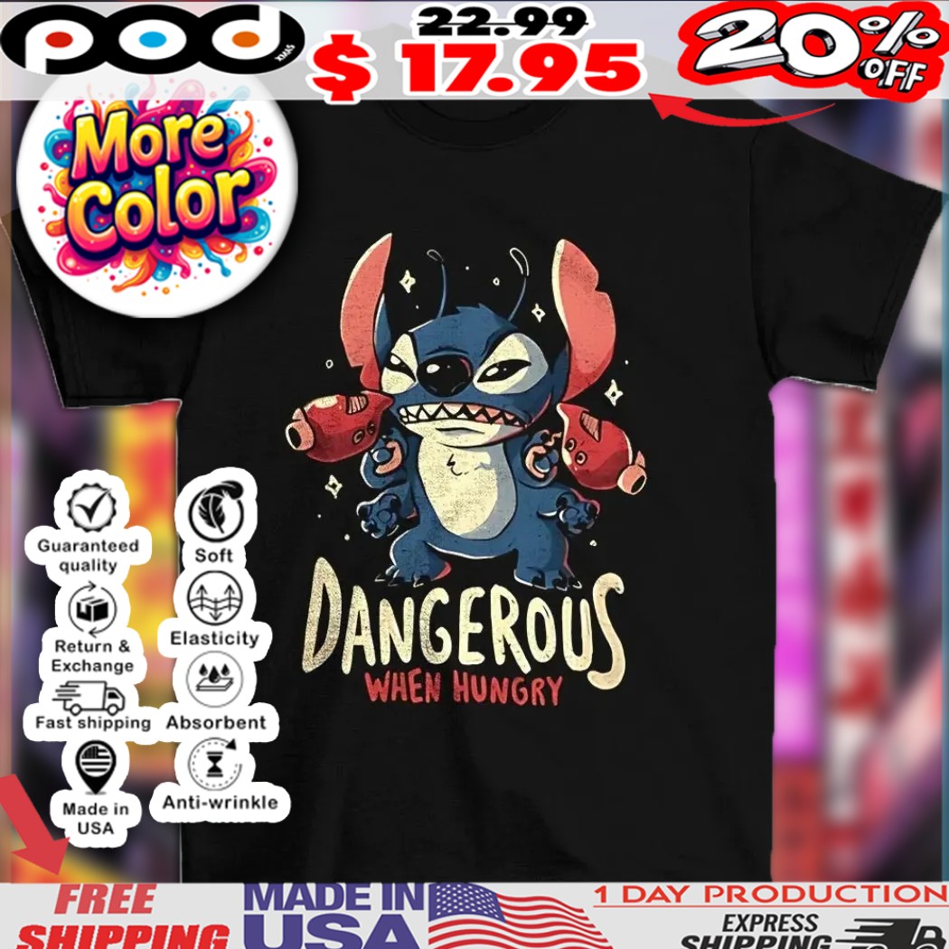 Stitch Dangerous when hungry Stitch shirt 1 Stitch Dangerous when hungry Stitch shirt