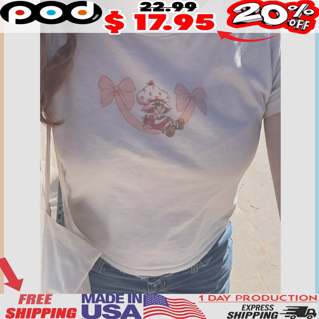 Strawberry Shortcake's Ribbon Swing Cartoon Shirt