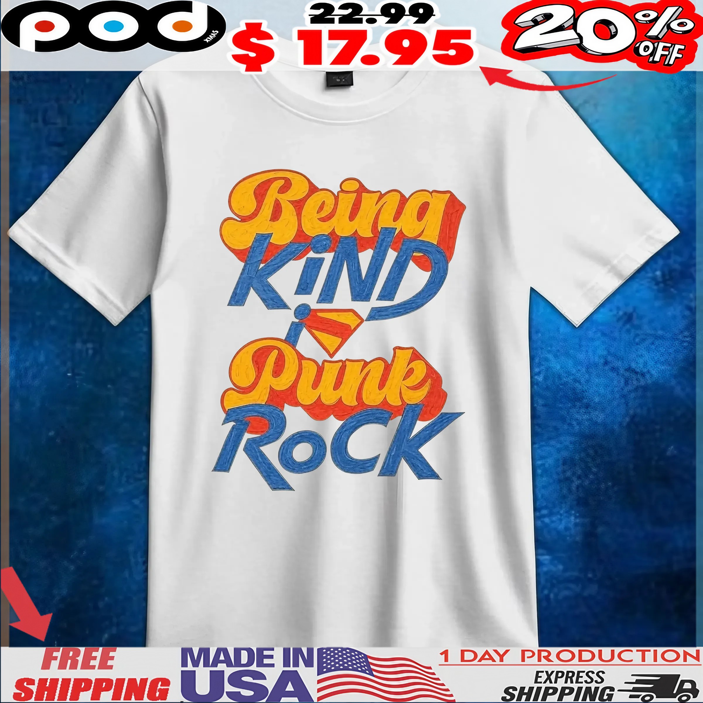 Superman Being Kind Is Punk Rock T Shirt 1 Superman Being Kind Is Punk Rock T Shirt