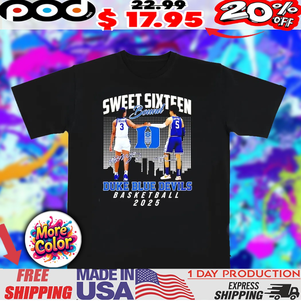 Sweet Sixteen Duke Blue Devils Men’s basketball 2025 city skyline signature shirt