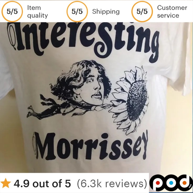 Taehyung Wearing Interesting Morrissey Oscar Wilde Printed T Shirt