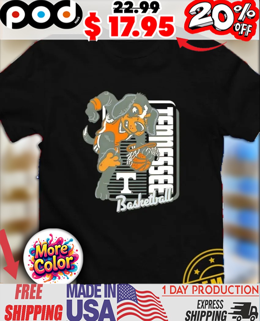 Tennessee Volunteers Basketball mascot dunk shirt