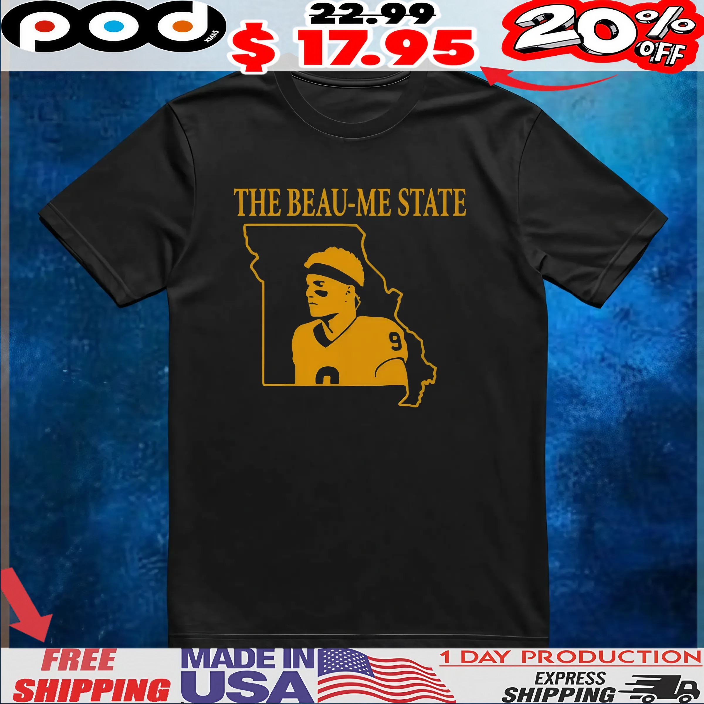 The Beau-me State Map T Shirt 6 The Beau-me State Map T Shirt