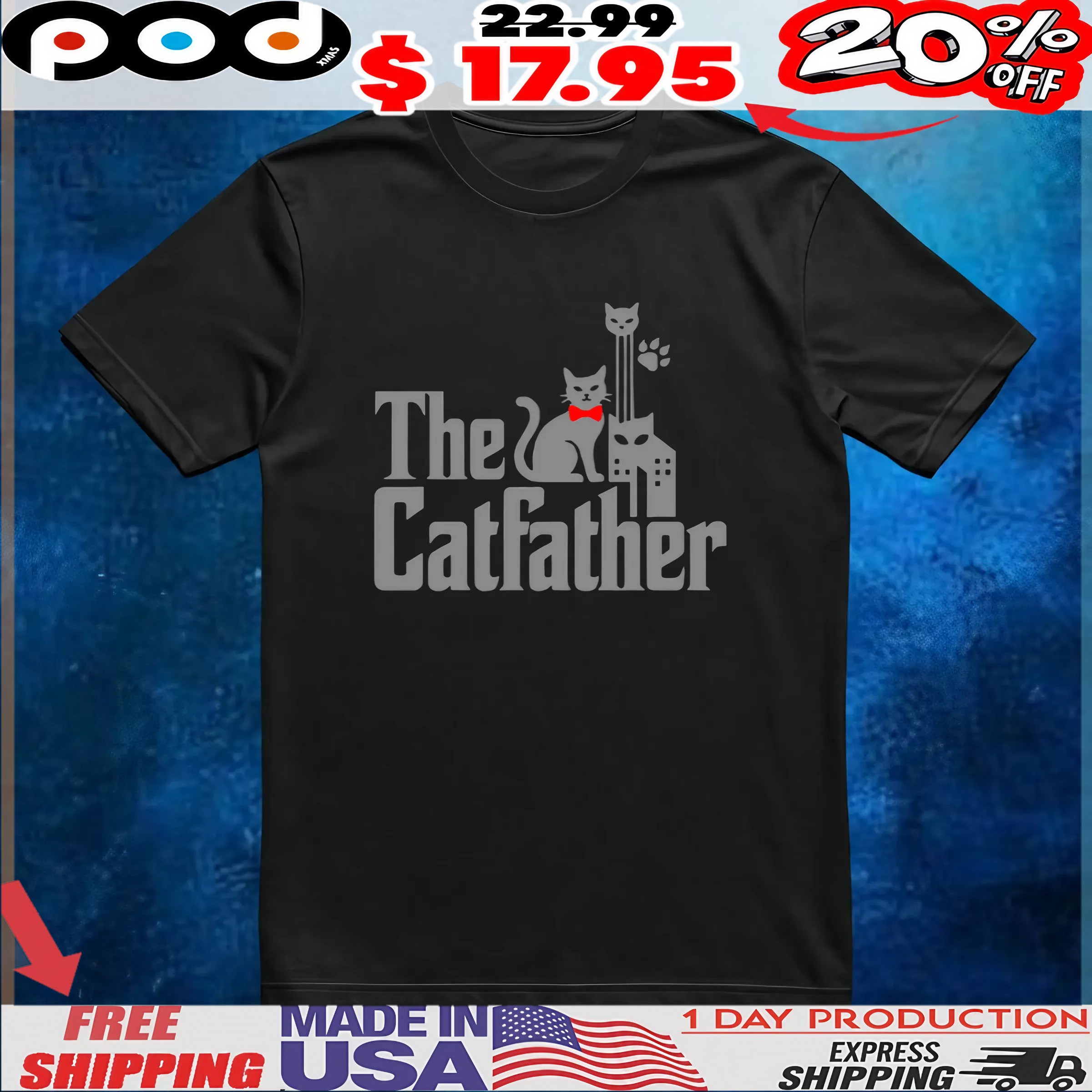 The Catfather The Godfather T Shirt 6 The Catfather The Godfather T Shirt