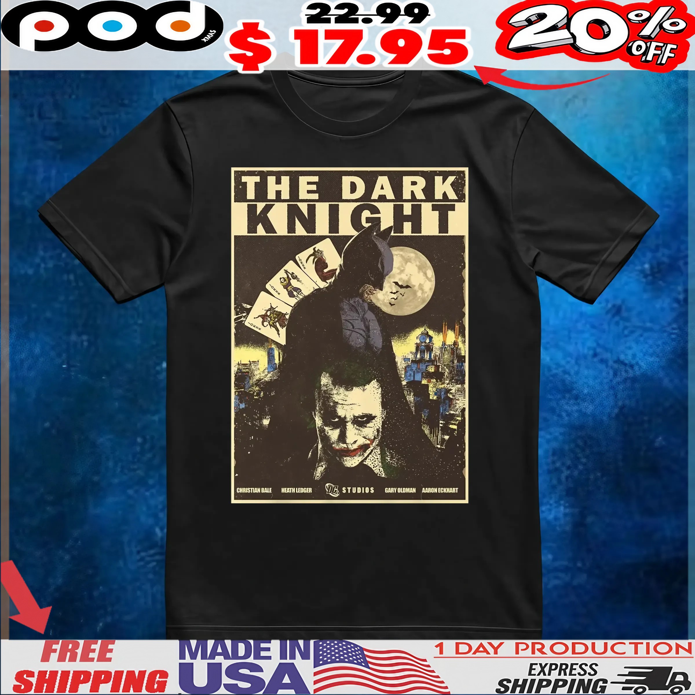 The Dark Knight Batman And Joker Poster T Shirt 6 The Dark Knight Batman And Joker Poster T Shirt