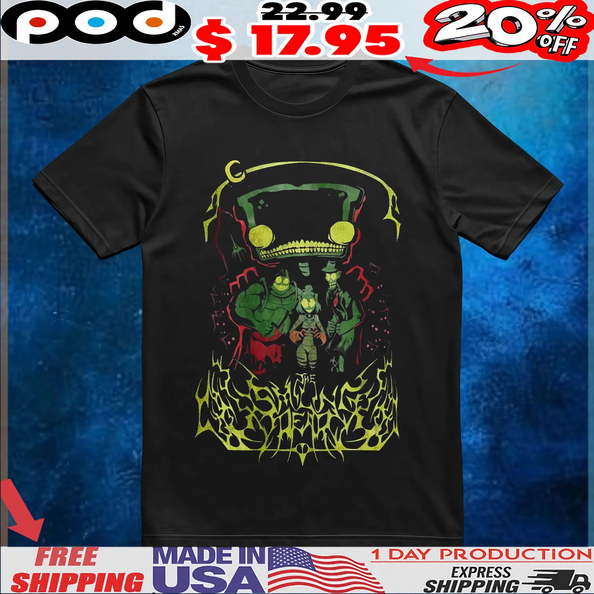 The Gaslight District Smiling Dead Heavy Metal T Shirt 6 The Gaslight District Smiling Dead Heavy Metal T Shirt