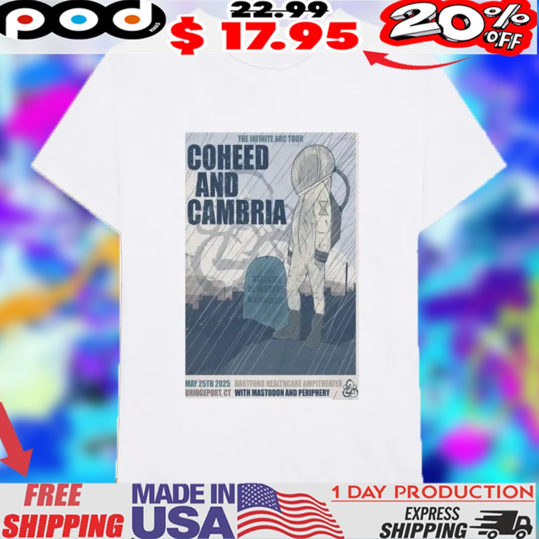 The Infinite Arc Tour Coheed And Cambria Show May 25 2025 Hartford Healthcare Amphitheater, Bridgeport, Ct Shirt