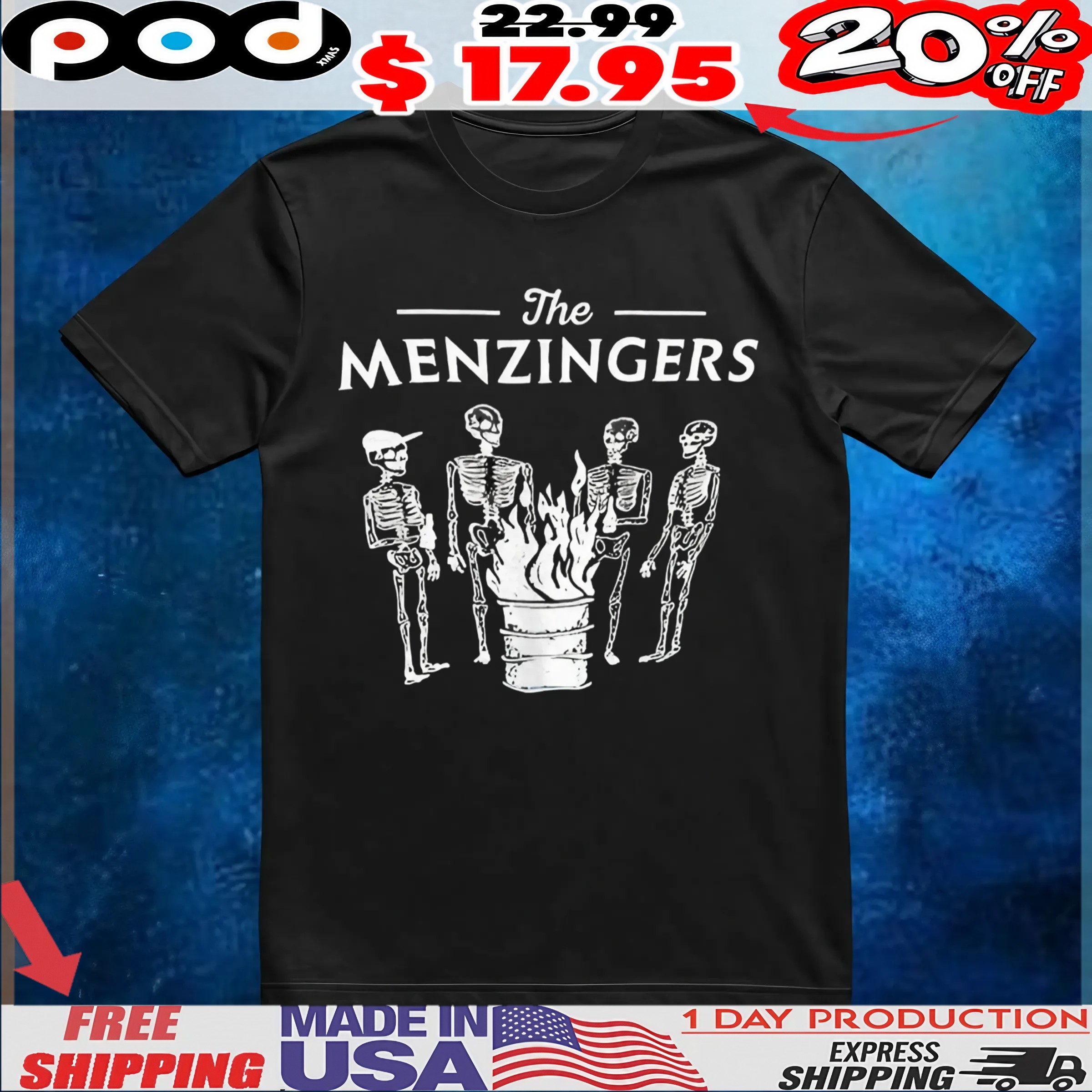 The Menzingers Skeletons Team T Shirt