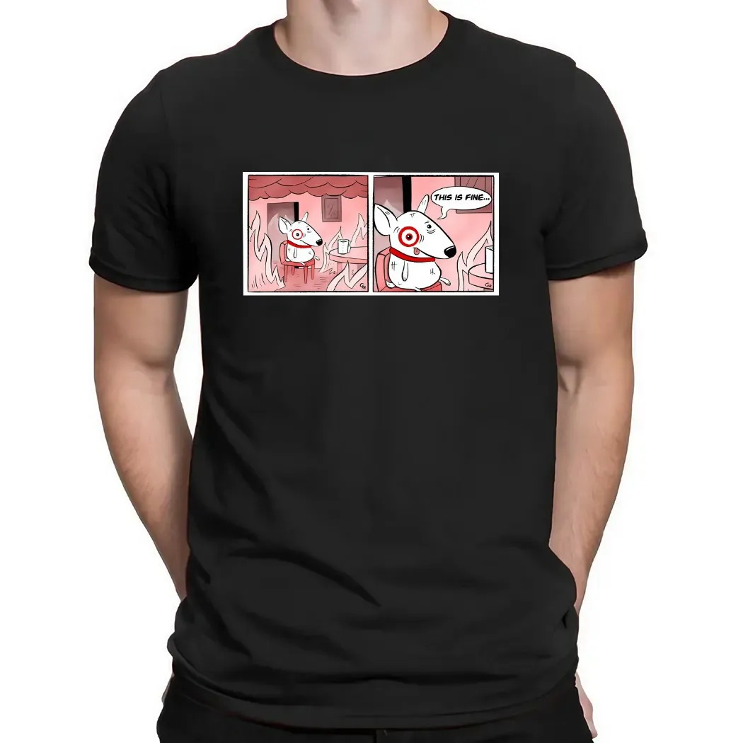 This Is Fine Bullseye Comic Strip Shirt
