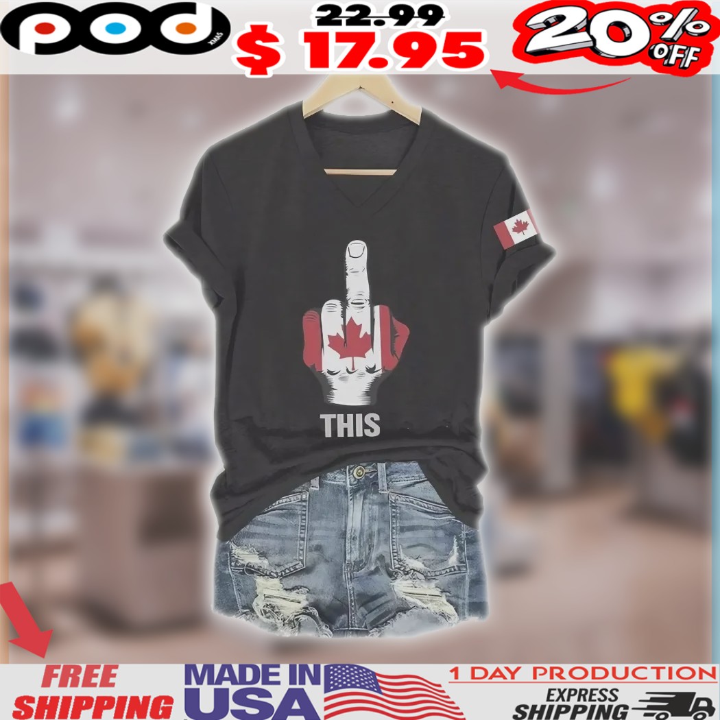 This Middle Finger Canadian Flag Pattern Prime Shirt 1 This Middle Finger Canadian Flag Pattern Prime Shirt