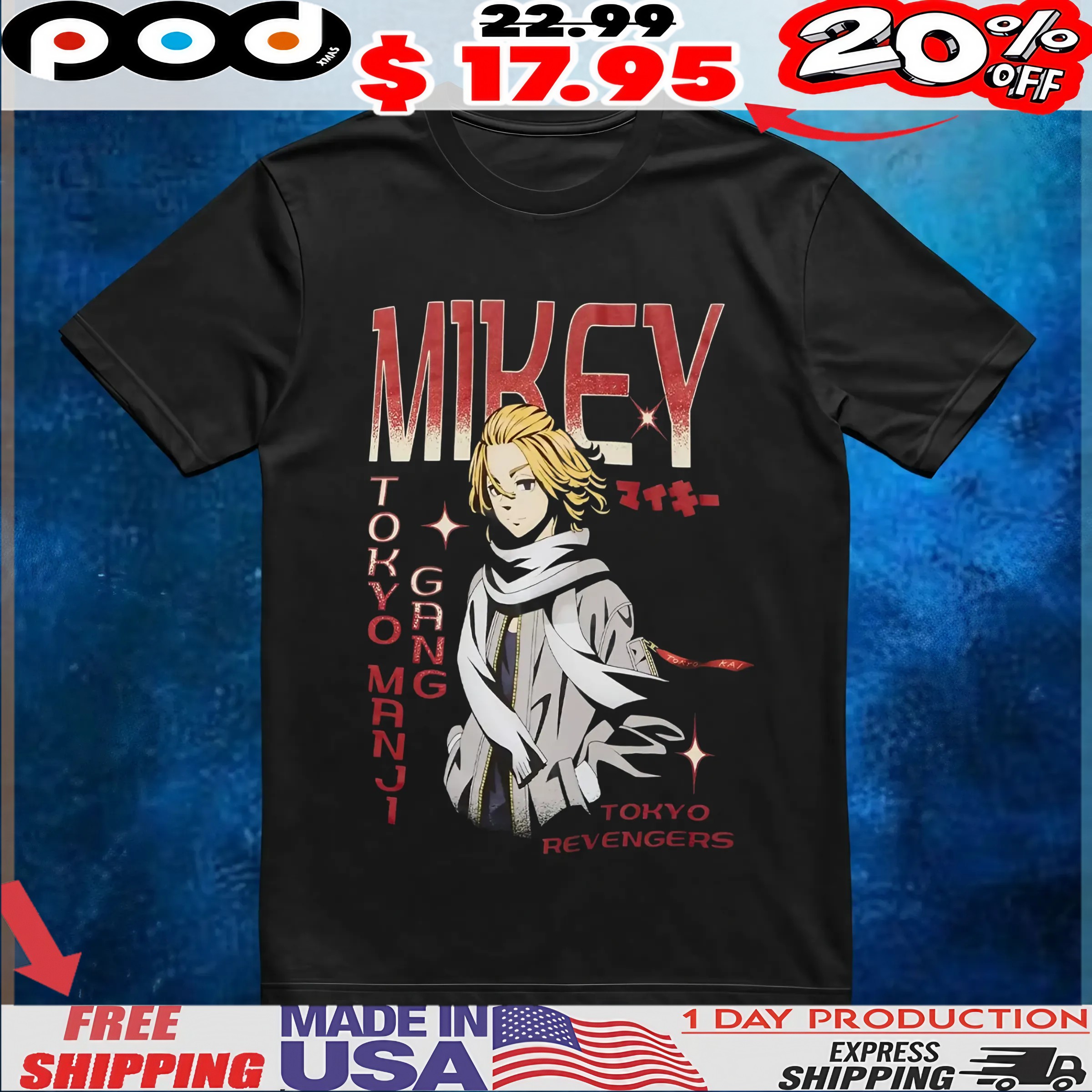 Tokyo Revengers Mikey Manji Gang Profile T Shirt
