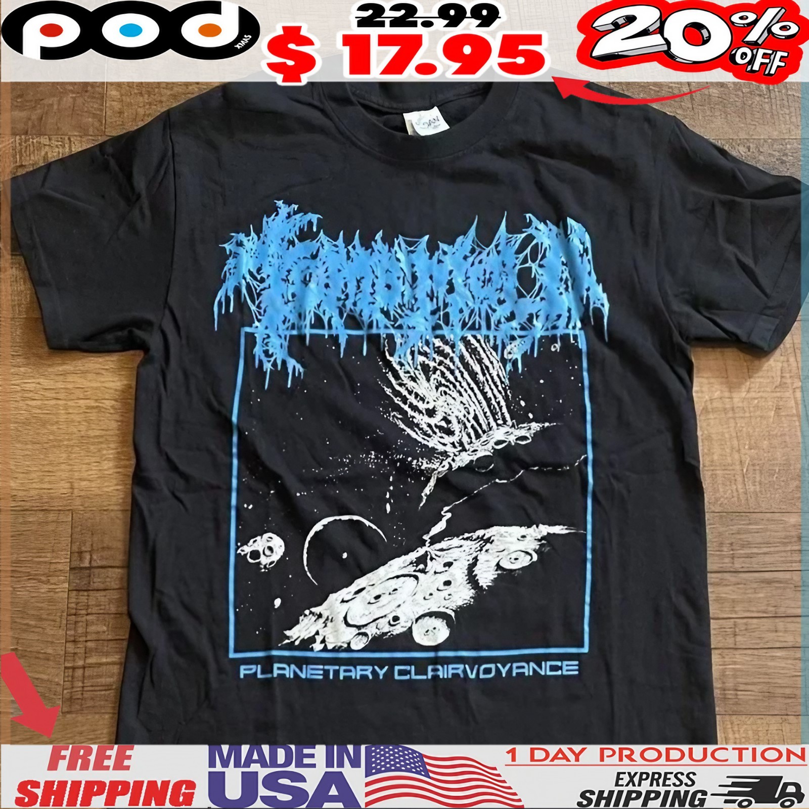 Tomb Mold Planetary Clairvoyance Tour T Shirt 1 Tomb Mold Planetary Clairvoyance Tour T Shirt
