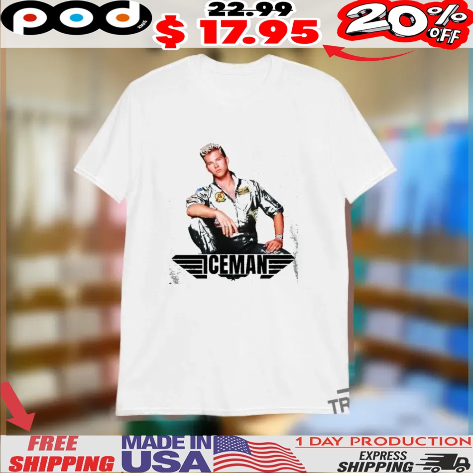 Top Gun Iceman Val Kilmer 80S Fighter Pilot Shirt
