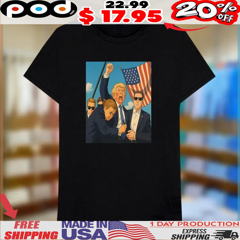 Trump 2024 Shooting Assassination Anime Version Shirt