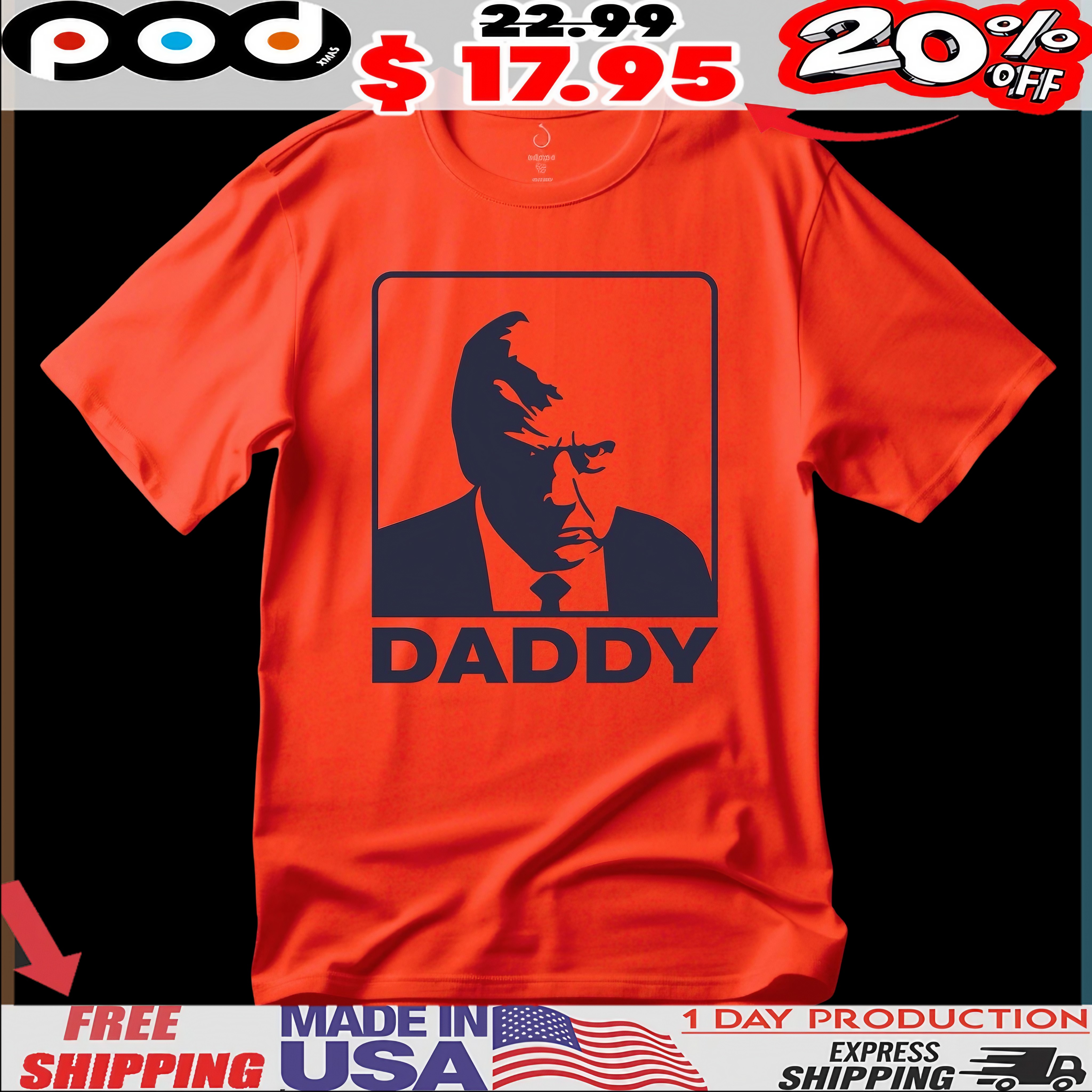 Trump Daddy Mugshot T Shirt