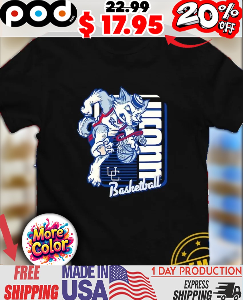 UConn Huskies Basketball mascot dunk shirt