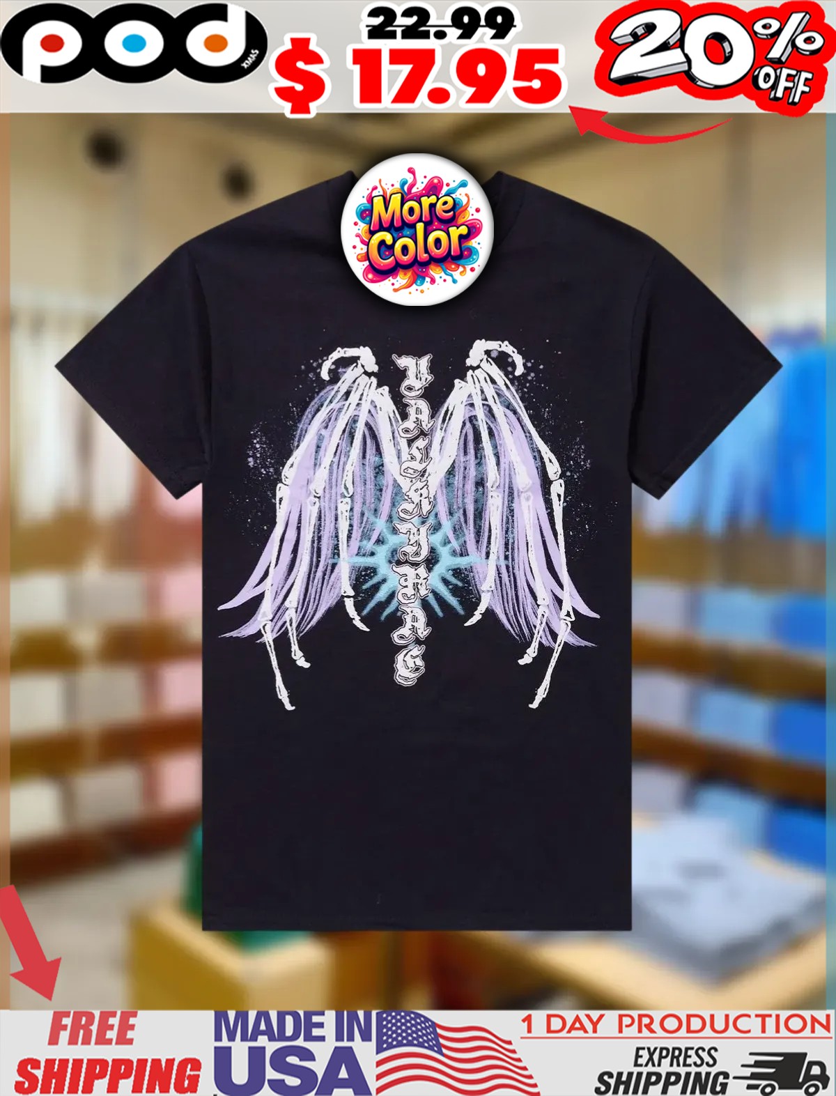 Valkyrae Wings Bone Shirt