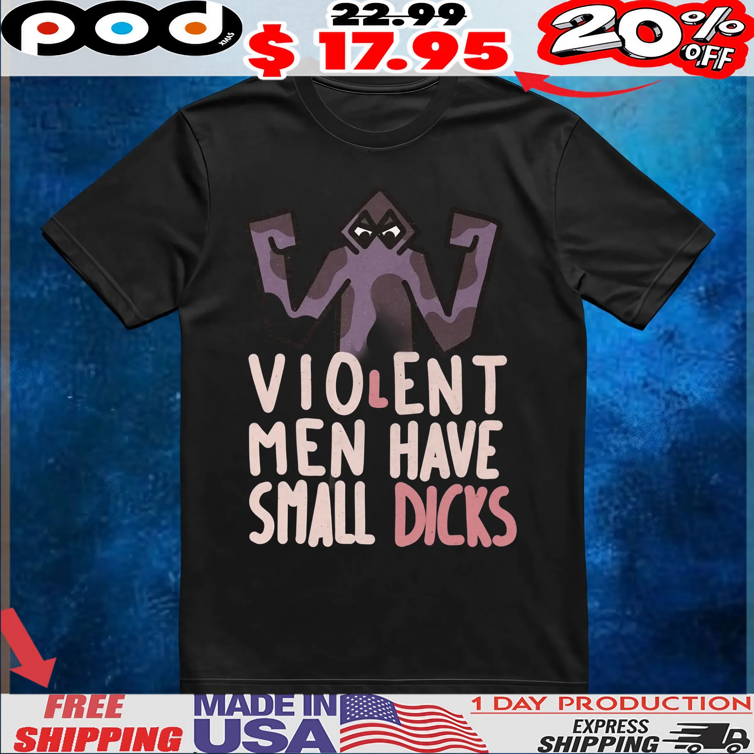 Violent Men Have Small Dicks T Shirt 6 Violent Men Have Small Dicks T Shirt