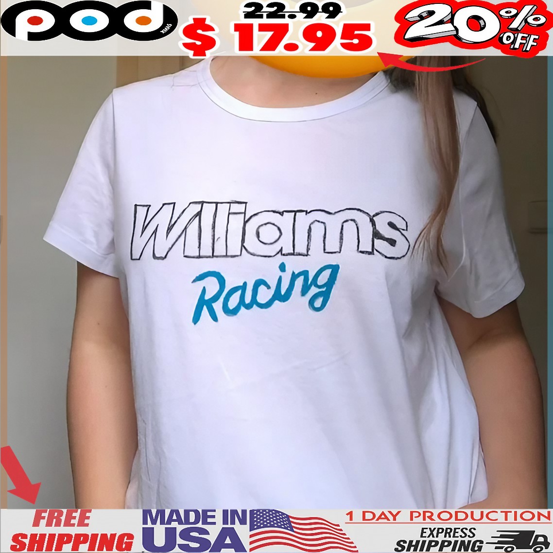 Williams Racing Alex Albon Legends T Shirt