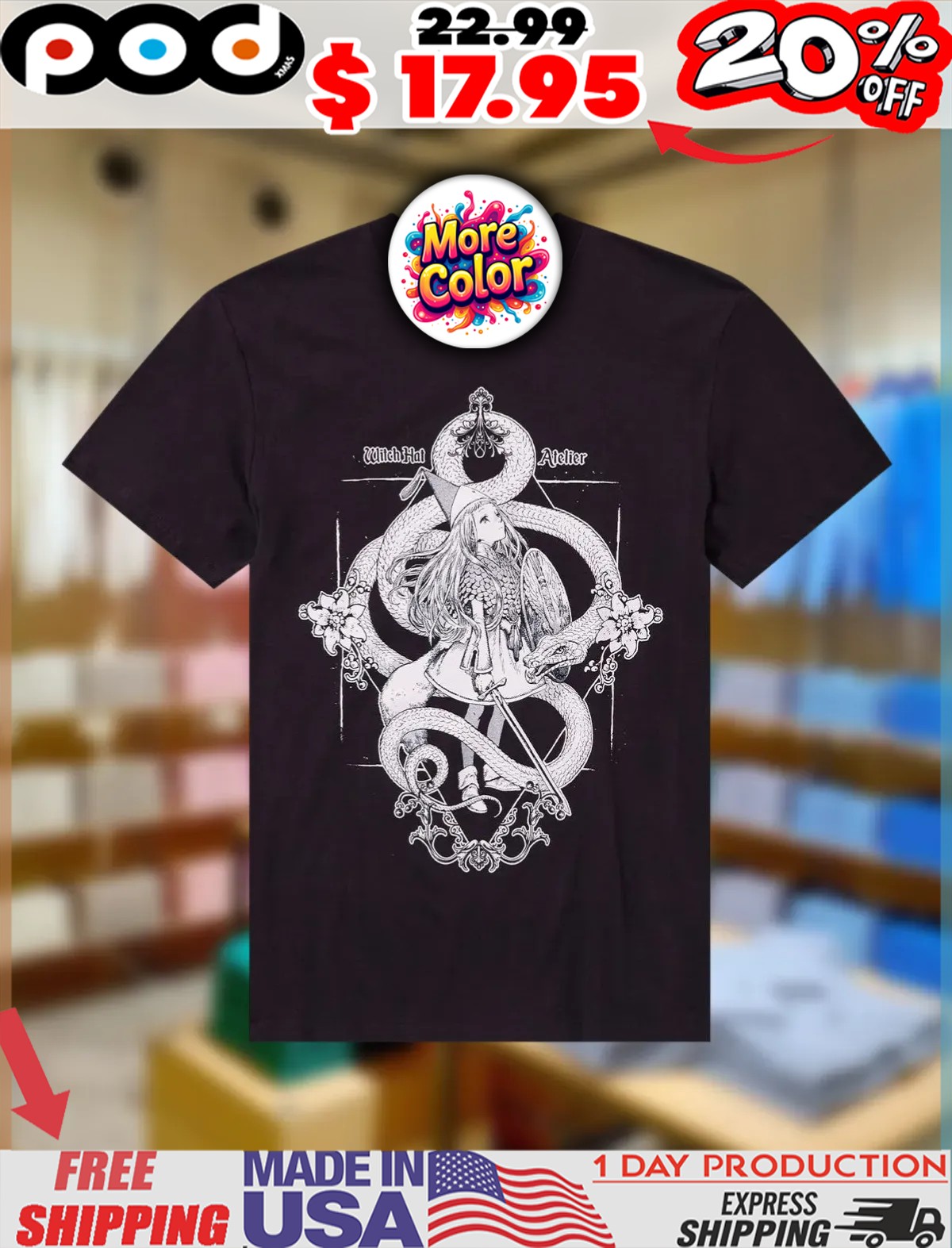 Witch Hat Atelier Snake Vintage Shirt