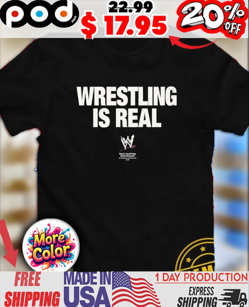 Wrestling is real WWF Unreleased logo shirt