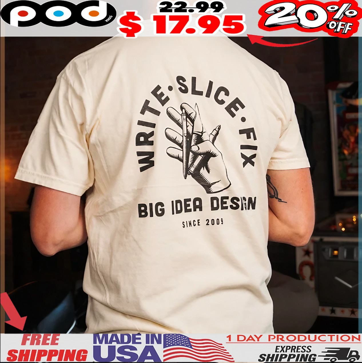 Write Slice Fix Big Idea Design Since 2009 T Shirt 1 Write Slice Fix Big Idea Design Since 2009 T Shirt