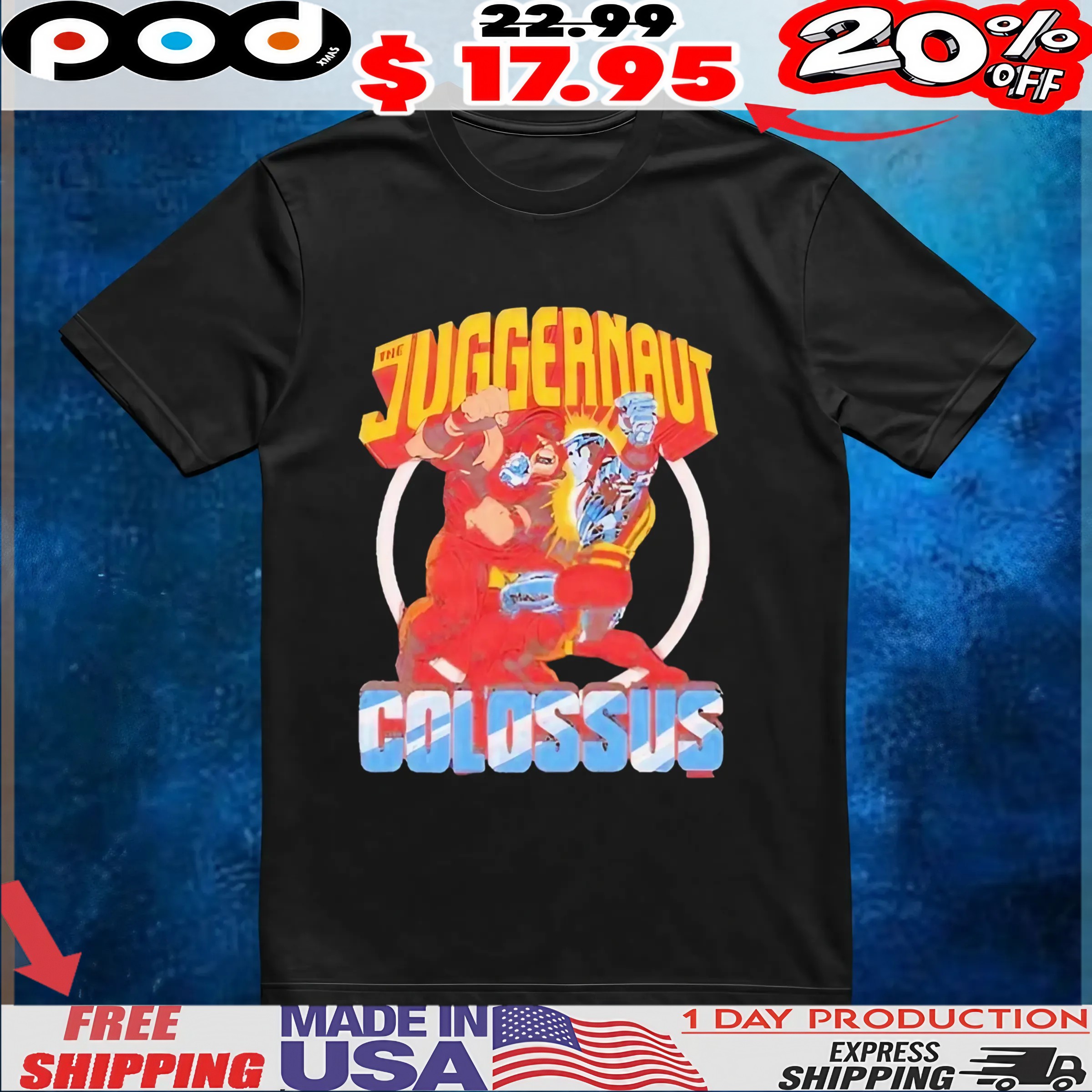 X-Men Juggernaut Vs Colossus T Shirt