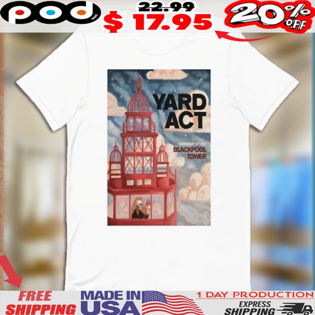 Yard Act Blackpool Tower In Blackpool UK May 21 2025 Shirt