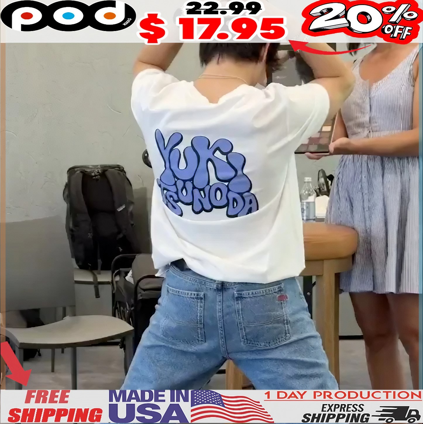 Yuki Wearing Yuki Tsunoda T Shirt 1 Yuki Wearing Yuki Tsunoda T Shirt