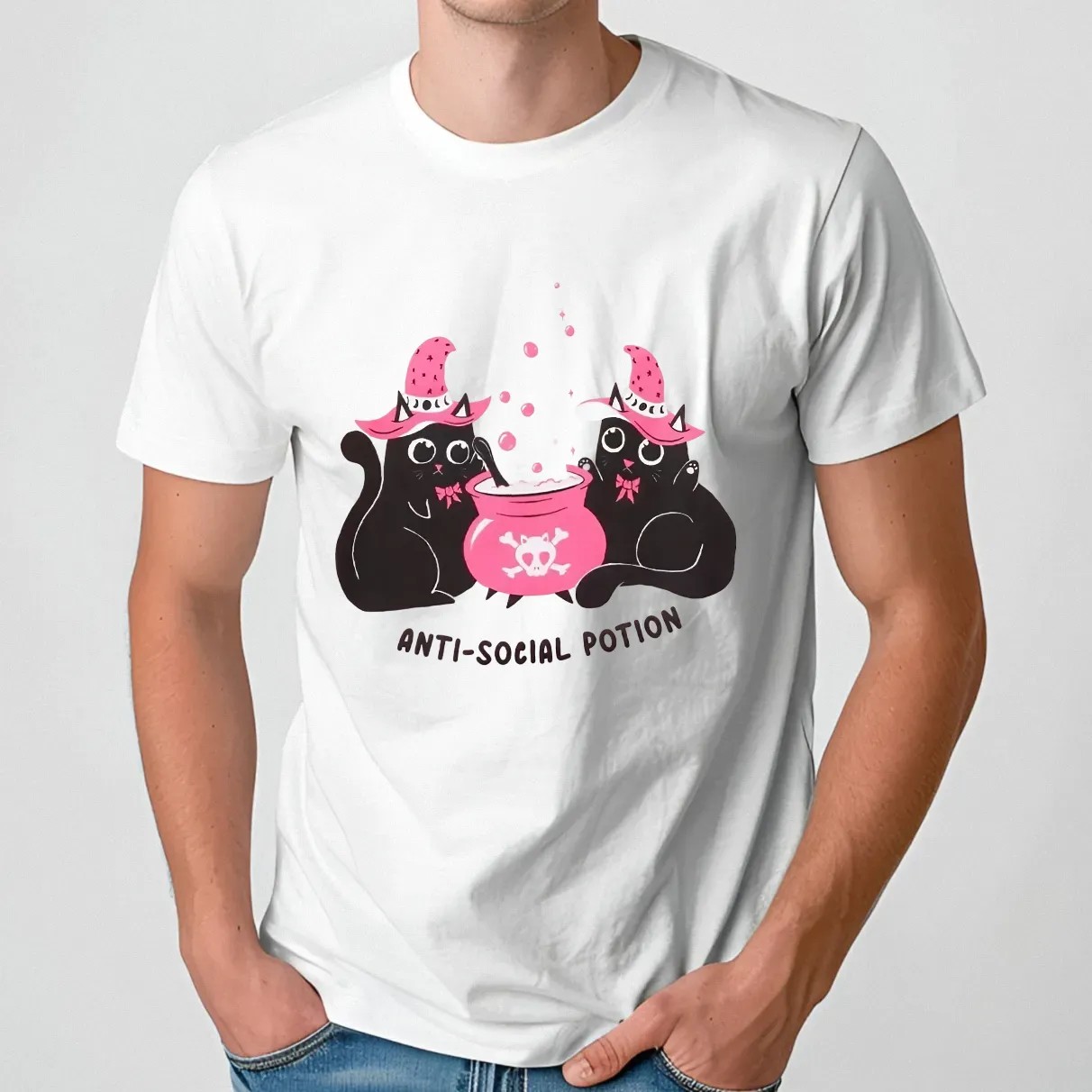 Anti-social Potion Cats Wizard T Shirt