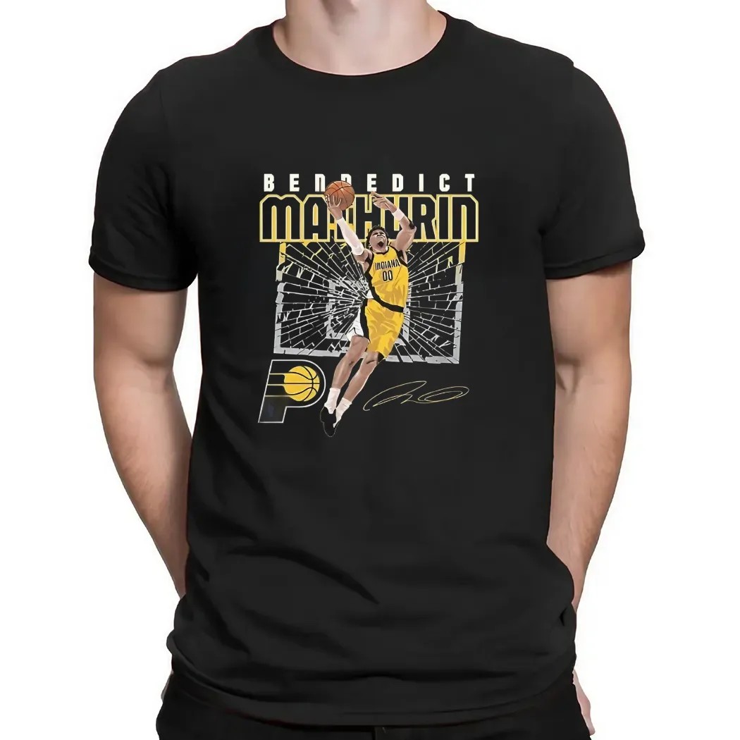 Bennedict Mathurin Indiana Pacers Shattered T Shirt