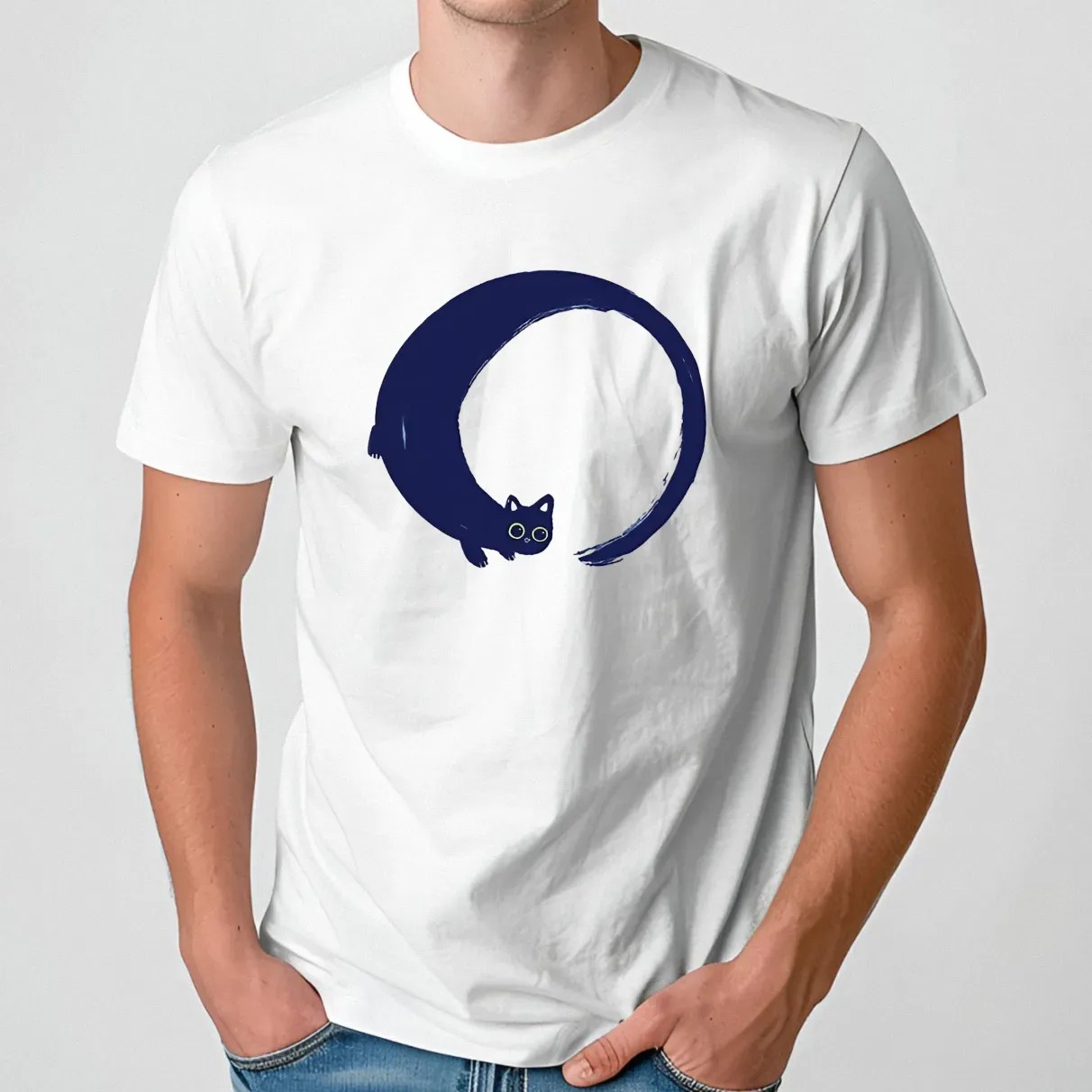 Enso cat circle t shirt