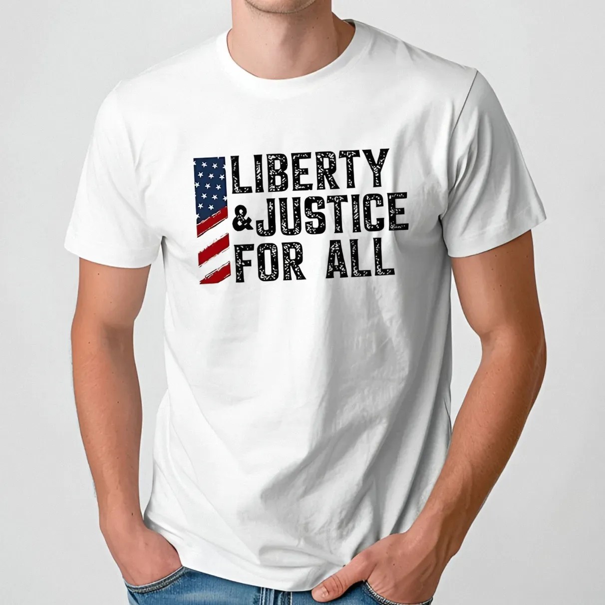 Flag Liberty and justice for all t shirt