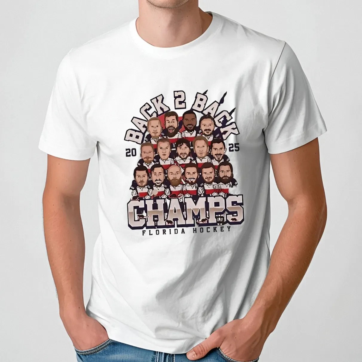 Florida Panthers hockey champs cartoon 2025 t shirt