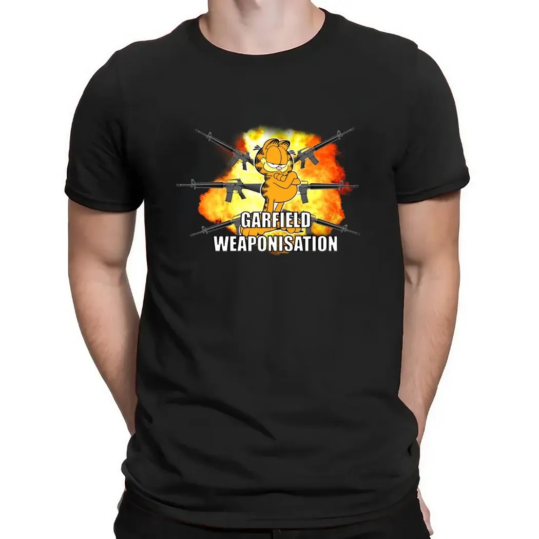 Garfield Weaponisation Gun T Shirt