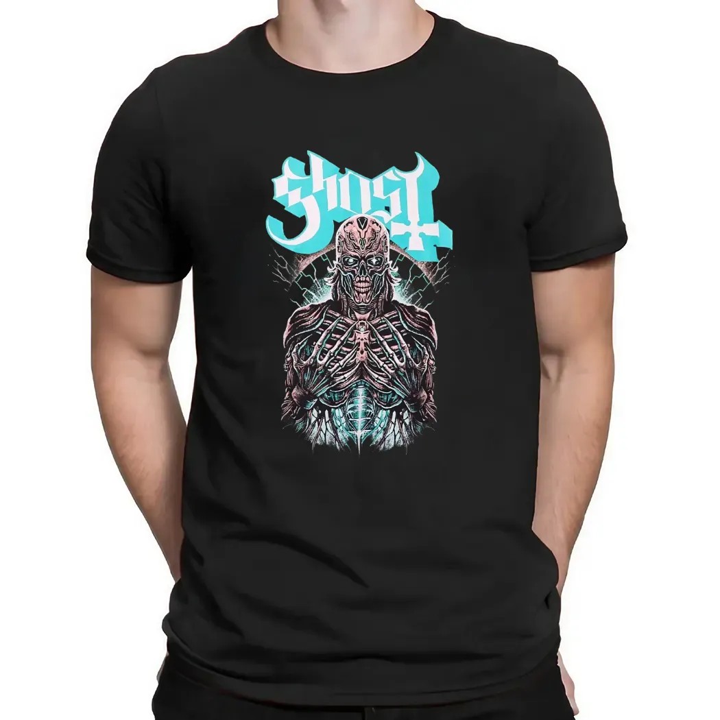 Ghost Skeleton Cyborg Horror T Shirt